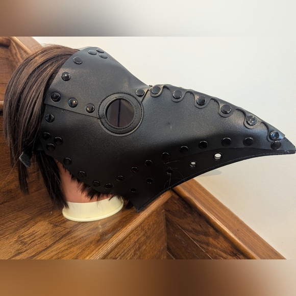 Plague Doctor Retro Bird Mask Gothic Steampunk Cosplay Halloween Black OS - Picture 6 of 10